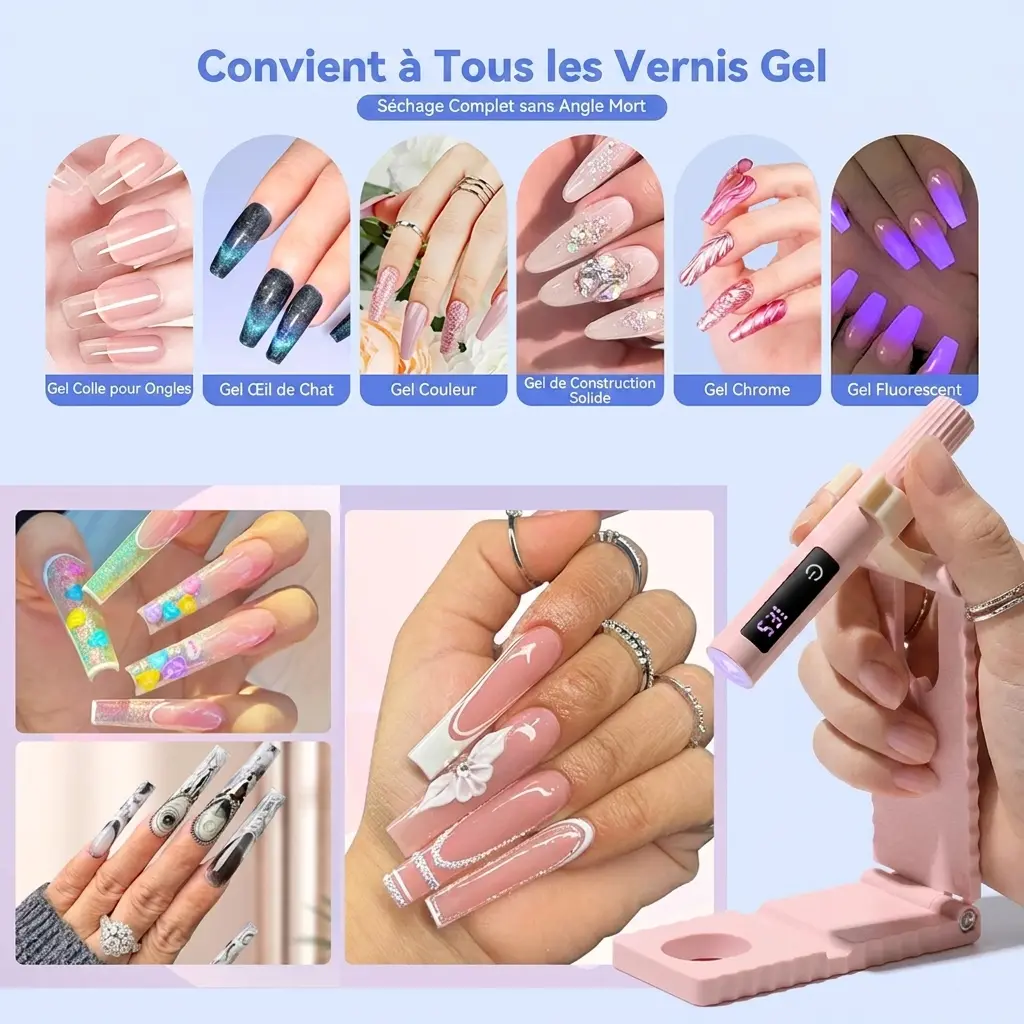 Lampe UV de séchage pour Ongles de poche rechargeable USB