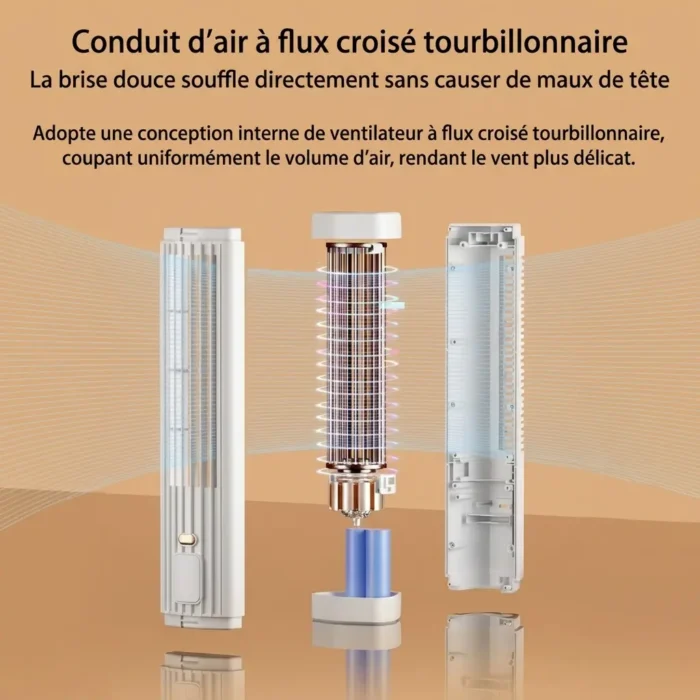 Ventilateur Tour Portable rechargeable USB silencieux