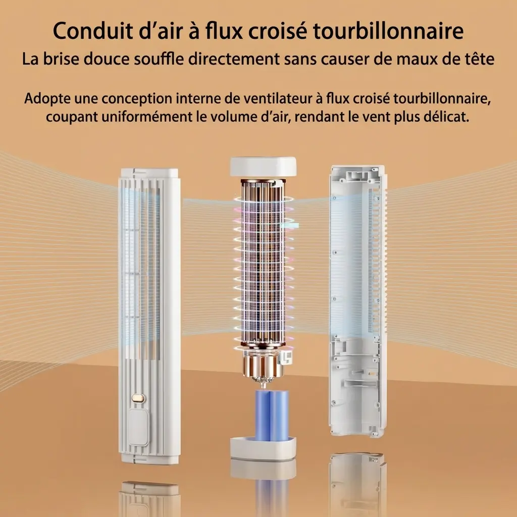 Ventilateur Tour Portable rechargeable USB silencieux