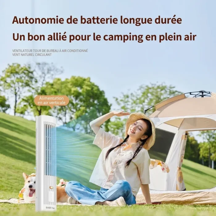 Ventilateur Tour Portable rechargeable USB silencieux