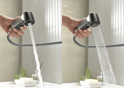 Robinet De Salle De Bain Avec Douchette Rotatif Et Rétractable