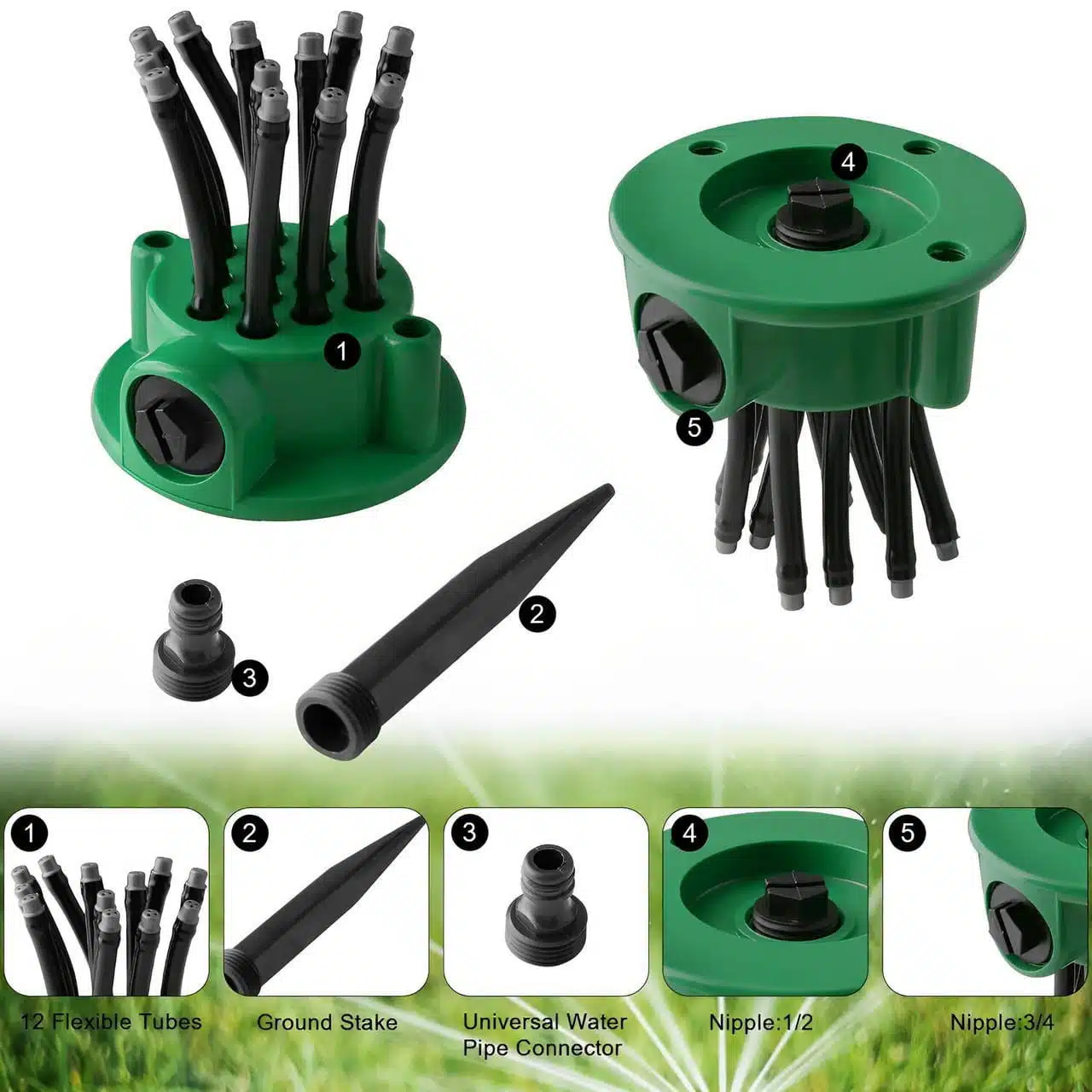 Arroseur De Pelouse Réglable à 360 Degrés