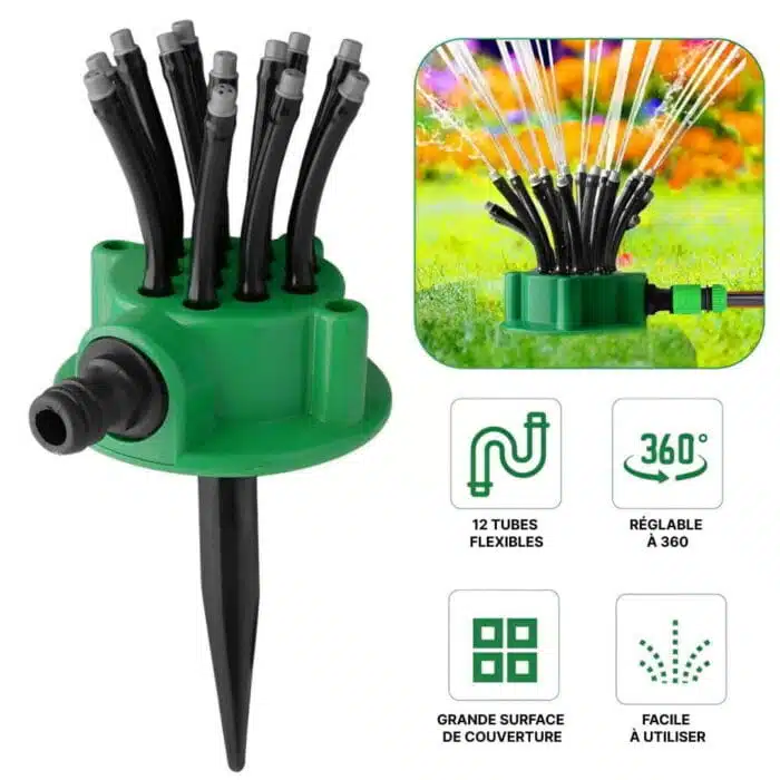 Arroseur De Pelouse Réglable à 360 Degrés