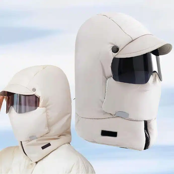 Cagoule Hiver 4-en-1 - Bonnet, Masque et Lunettes Intégrés