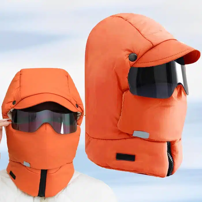 Cagoule Hiver 4-en-1 - Bonnet, Masque et Lunettes Intégrés
