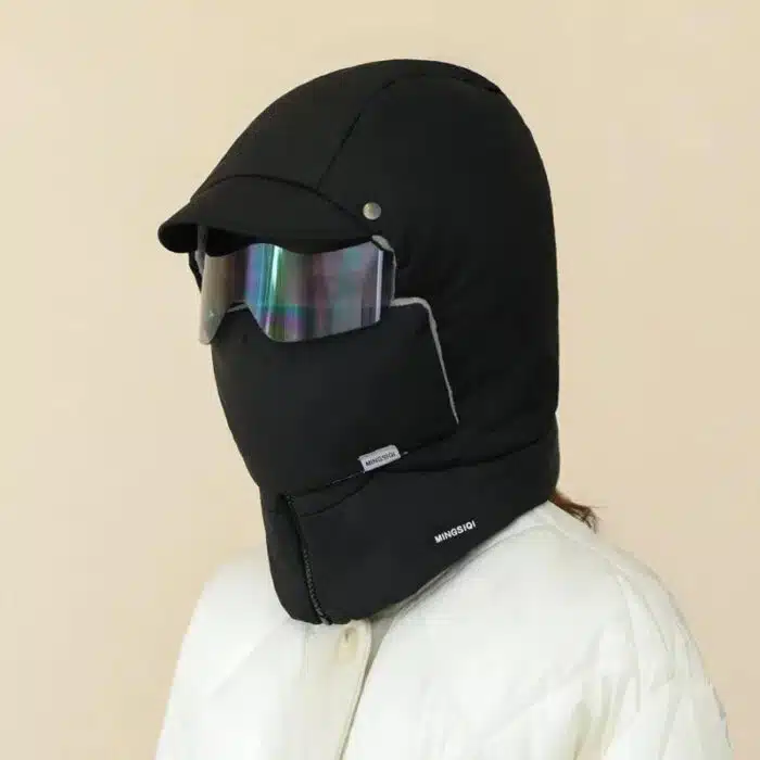 Cagoule Hiver 4-en-1 - Bonnet, Masque et Lunettes Intégrés