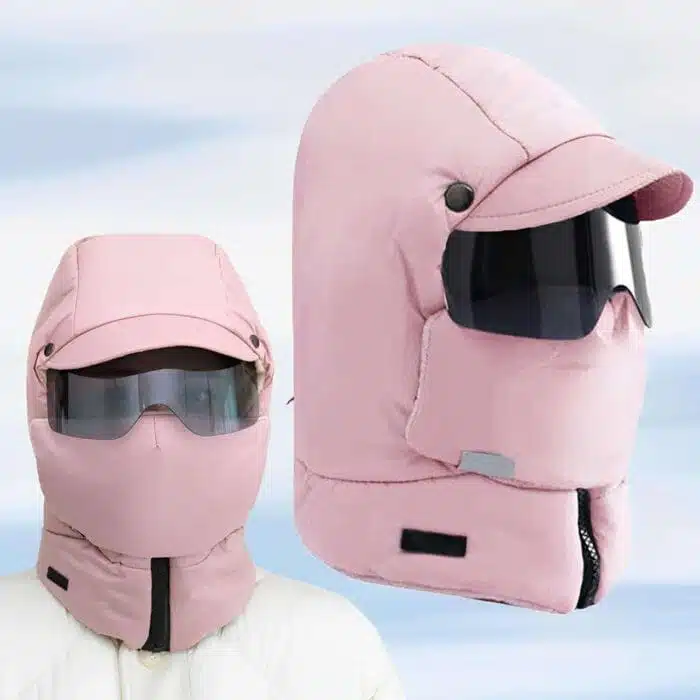Cagoule Hiver 4-en-1 - Bonnet, Masque et Lunettes Intégrés