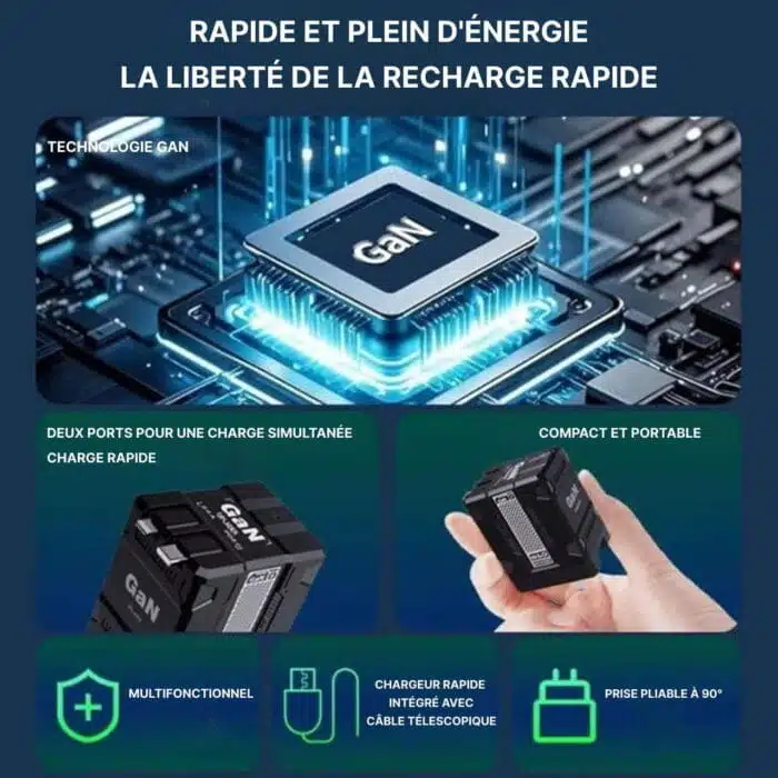 Chargeur Rapide 120W Pour Iphone - Samsung - Ipad - Apple