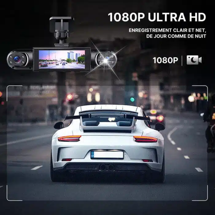 Dashcam Voiture 360° - Caméra Embarquée Avant Et Arrière