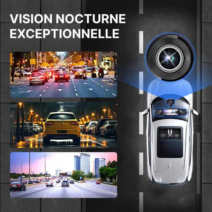 Dashcam Voiture 360° - Caméra Embarquée Avant Et Arrière