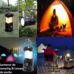 Lanterne De Camping 3-en-1 - Lampe De Poche LED Effet Flamme