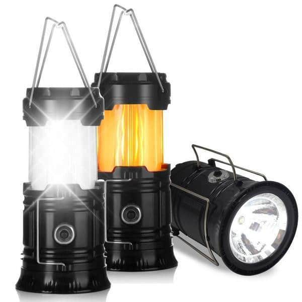 Lanterne De Camping 3-en-1 - Lampe De Poche LED Effet Flamme Lanterne De Camping 3-en-1 - Lampe De Poche LED Effet Flamme
