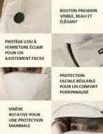 Cagoule Hiver 4-en-1 - Bonnet, Masque et Lunettes Intégrés