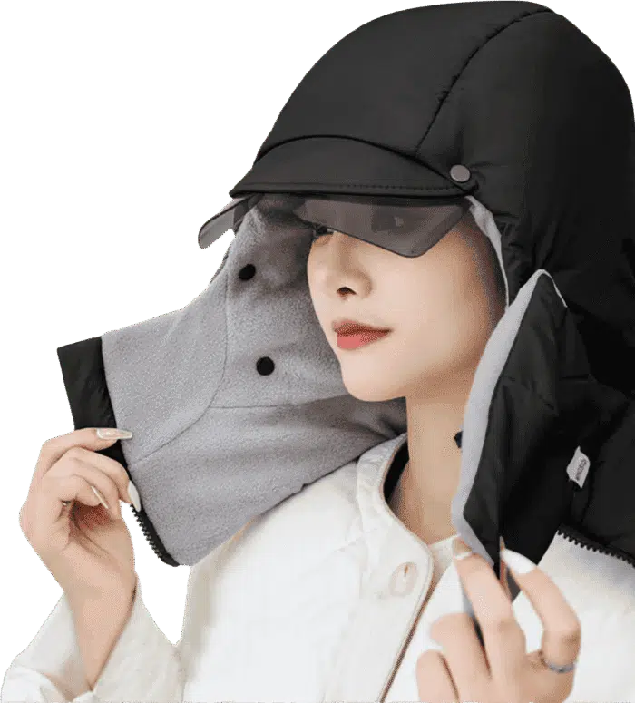 Cagoule Hiver 4-en-1 - Bonnet, Masque et Lunettes Intégrés