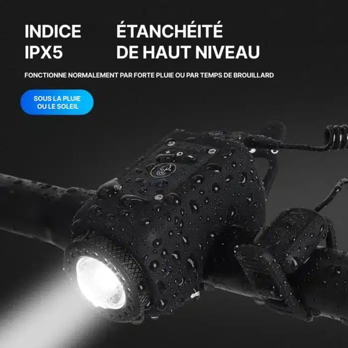 Phare Pour Vélo Avec Klaxon Rechargeable