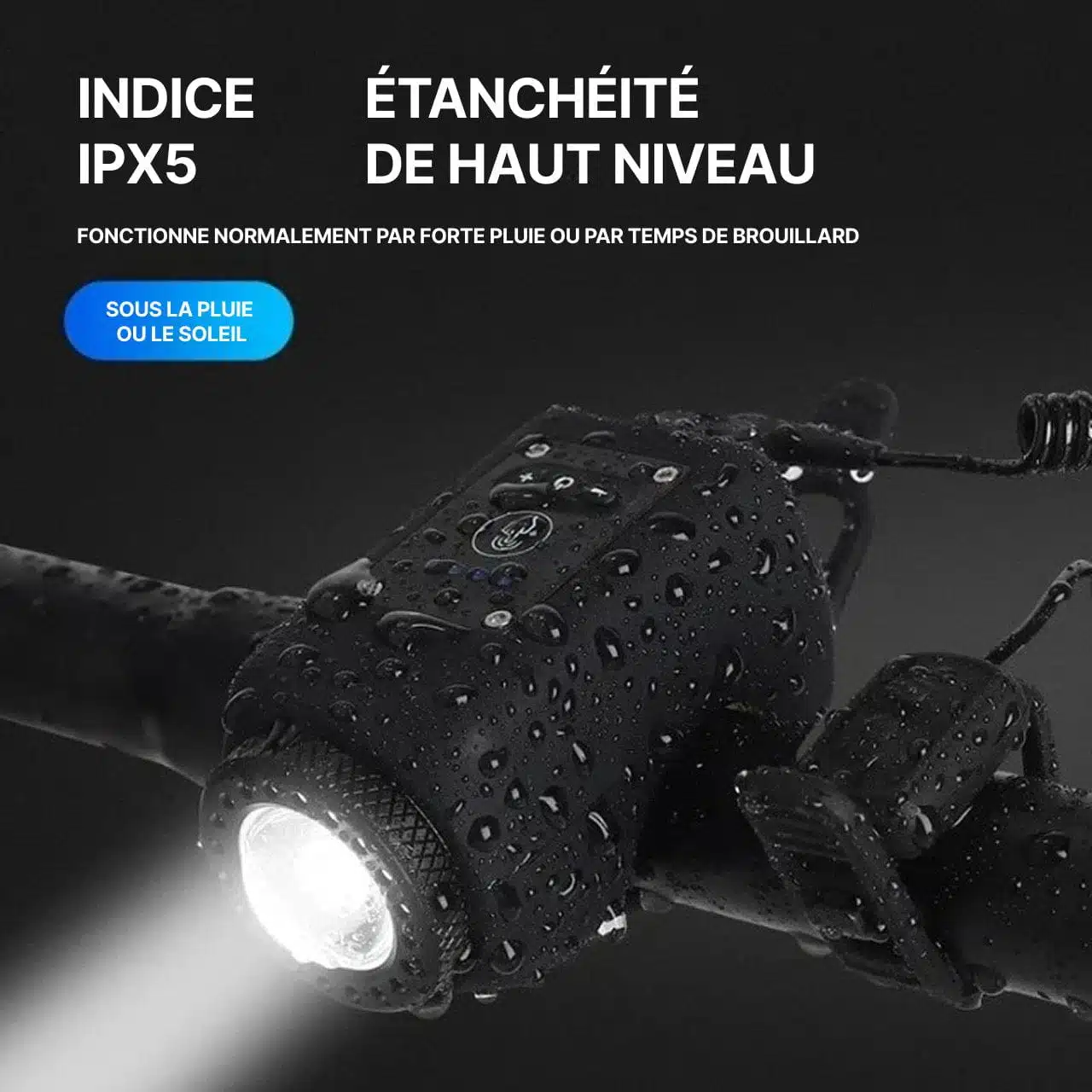 Phare Pour Vélo Avec Klaxon Rechargeable