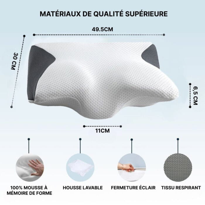 Oreiller Cervical Ergonomique À Mémoire De Forme
