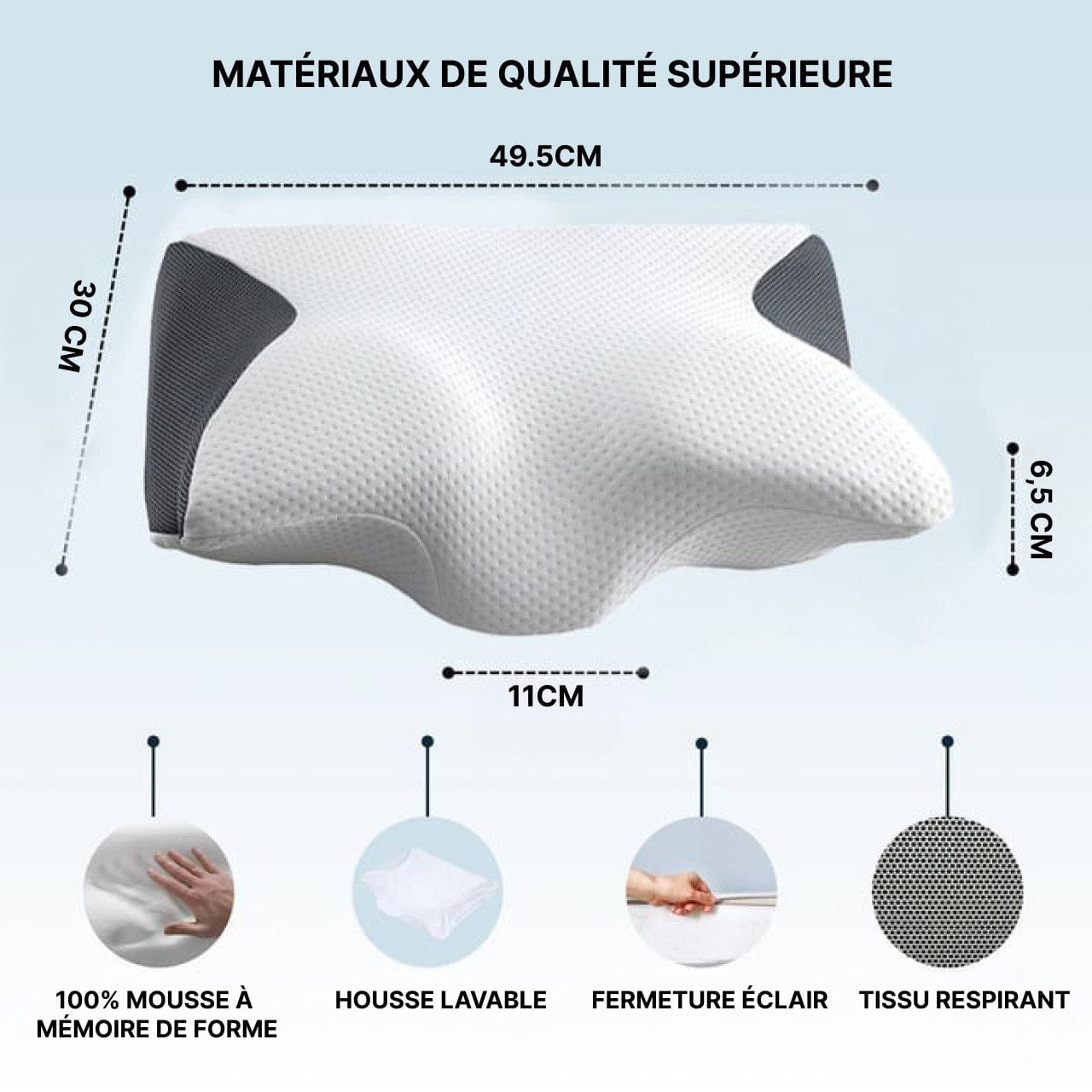 Oreiller Cervical Ergonomique À Mémoire De Forme