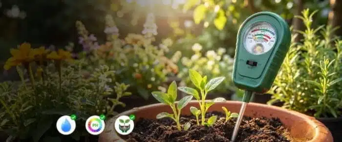 Testeur De Sol Pour Plantes 3-en-1 - Humidité - PH - Nutriments