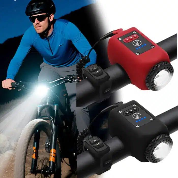 Phare Pour Vélo Avec Klaxon Rechargeable