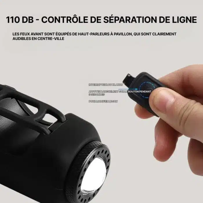 Phare Pour Vélo Avec Klaxon Rechargeable