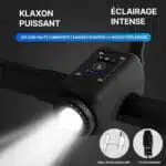 Phare Pour Vélo Avec Klaxon Rechargeable