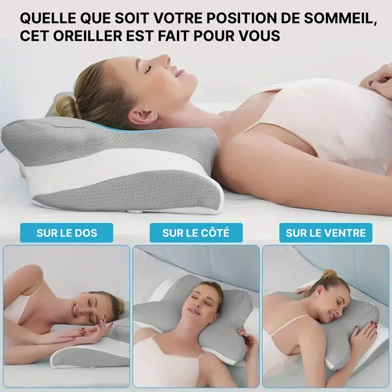 Oreiller Cervical Ergonomique À Mémoire De Forme