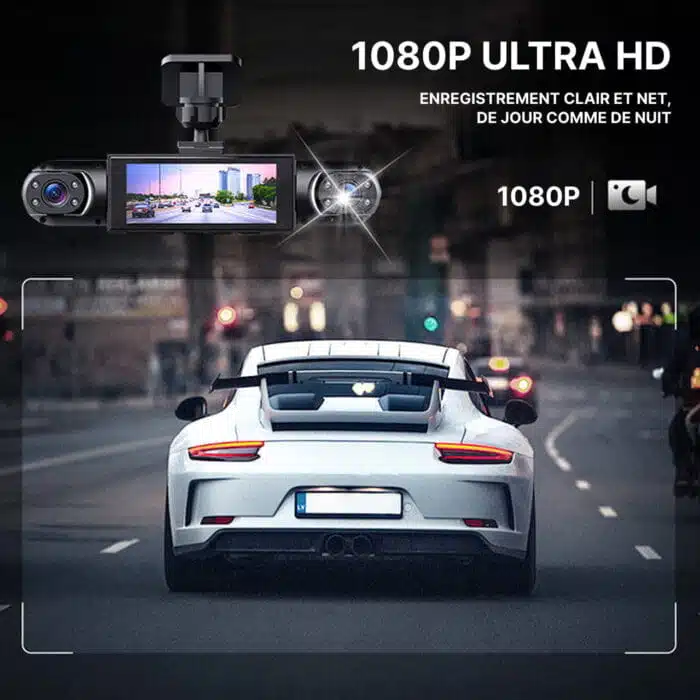 Dashcam Voiture 360° - Caméra Embarquée Avant Et Arrière