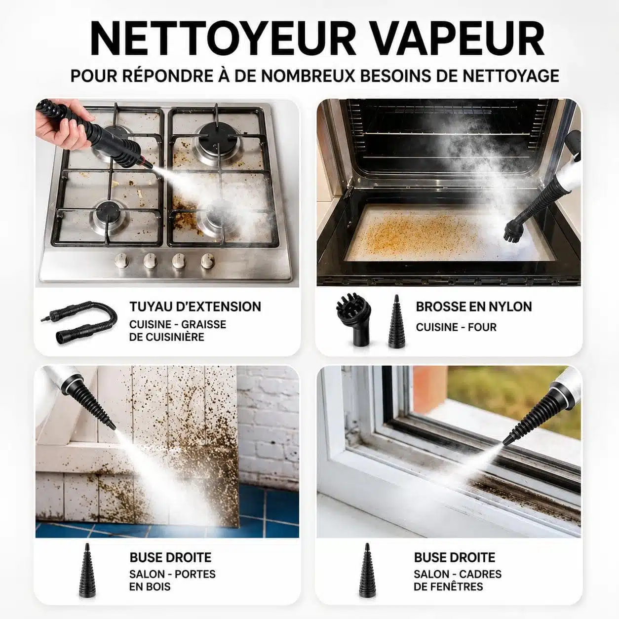 Nettoyeur Vapeur Haute Pression Portable Puissant