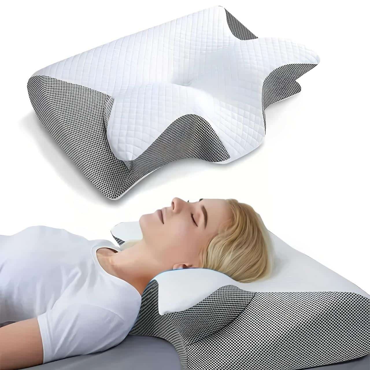 Oreiller Cervical Ergonomique À Mémoire De Forme Oreiller Cervical Ergonomique À Mémoire De Forme