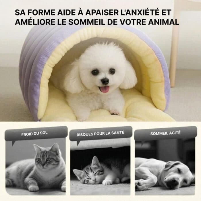 Panier Pour Chat Et Chien Chauffant En Forme De Niche