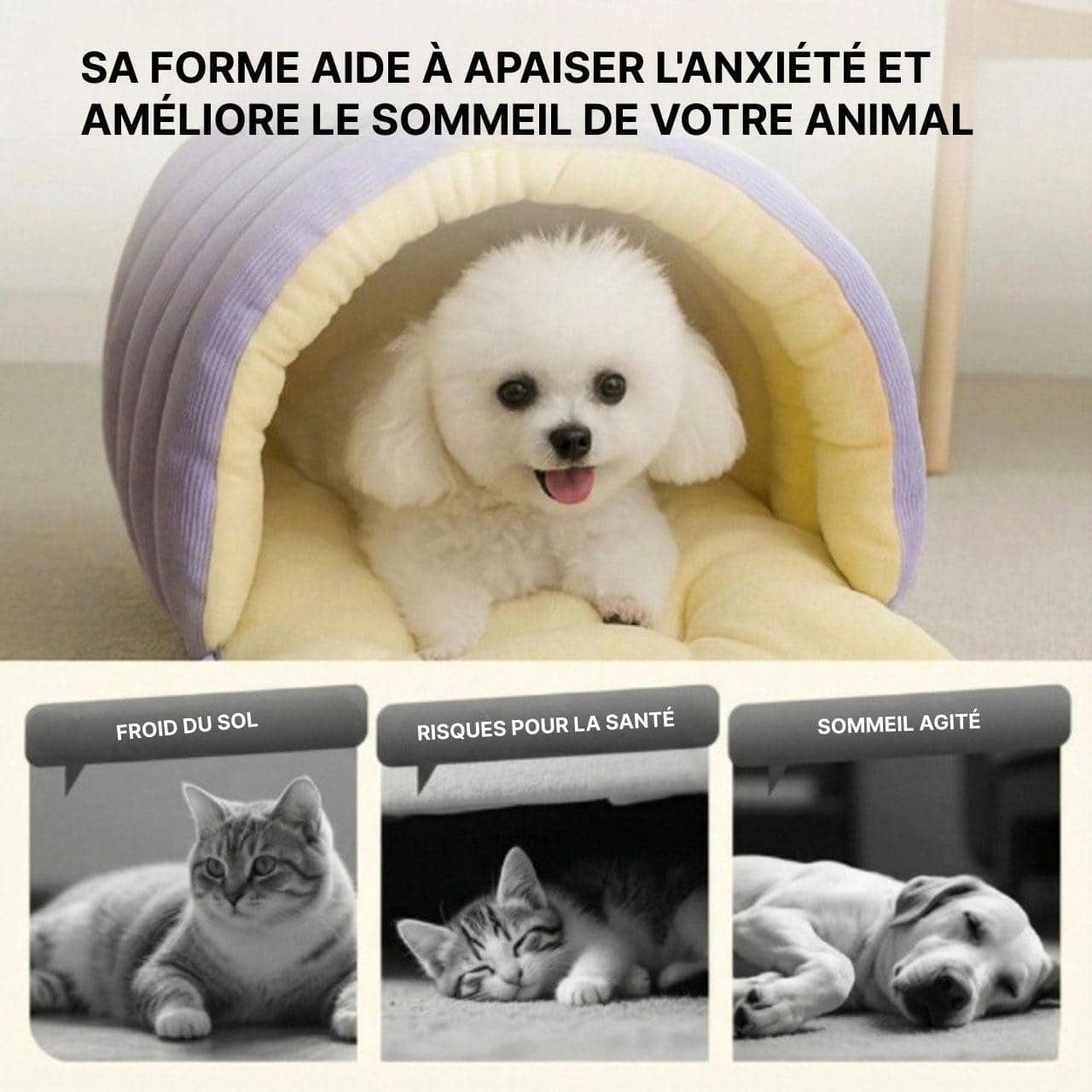 Panier Pour Chat Et Chien Chauffant En Forme De Niche