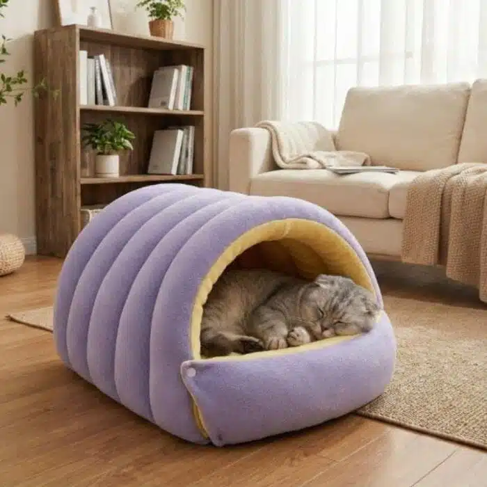 Panier Pour Chat Et Chien Chauffant En Forme De Niche