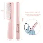Peigne chauffant portable – Peigne électrique USB lisseur