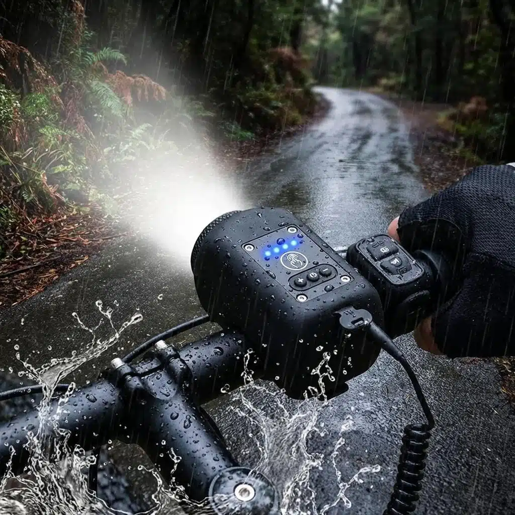 Phare Pour Vélo Avec Klaxon Rechargeable