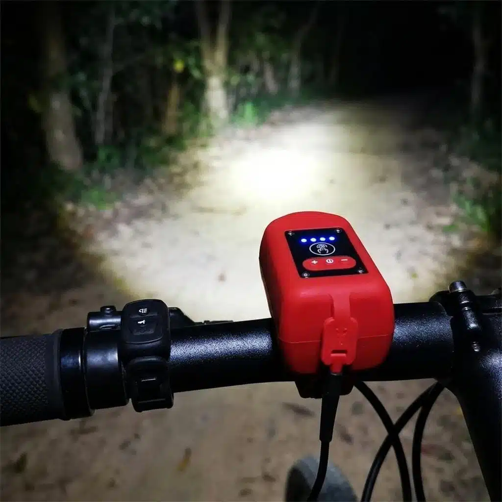 Phare Pour Vélo Avec Klaxon Rechargeable