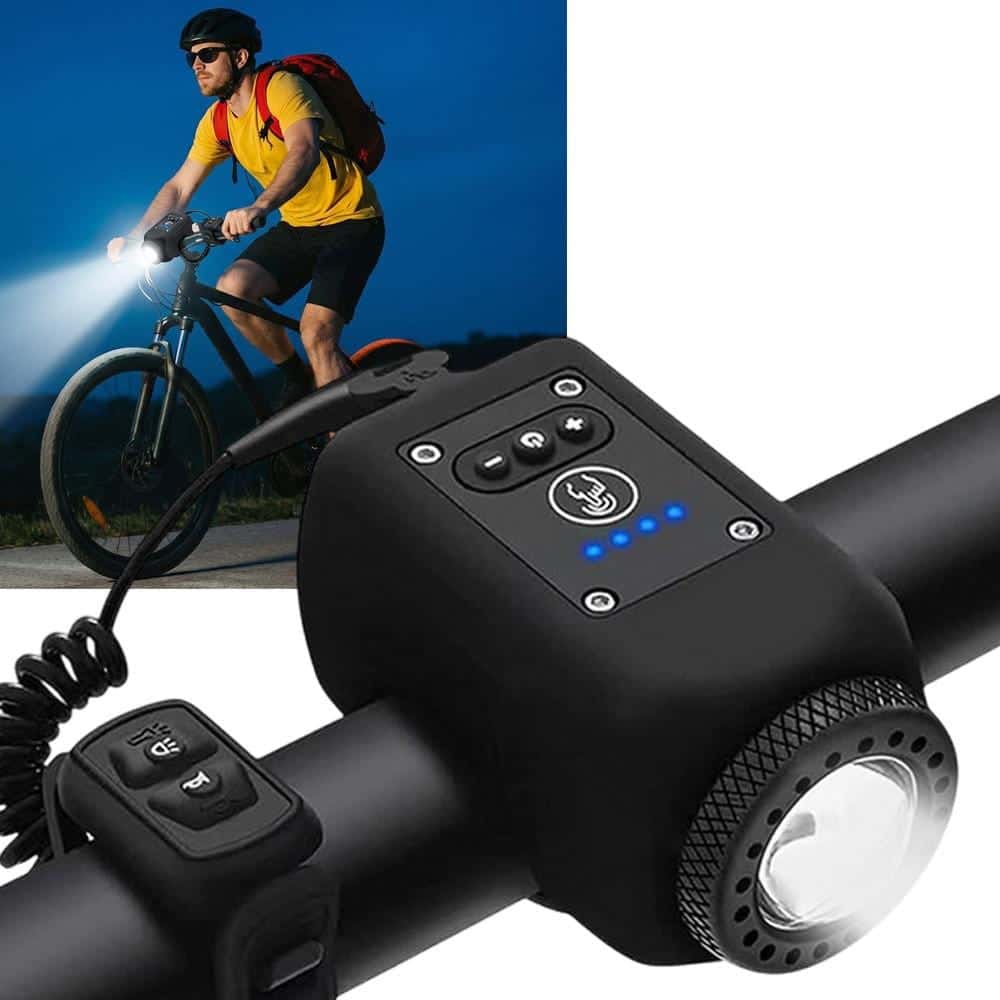 Phare Pour Vélo Avec Klaxon Rechargeable Phare Pour Vélo Avec Klaxon Rechargeable