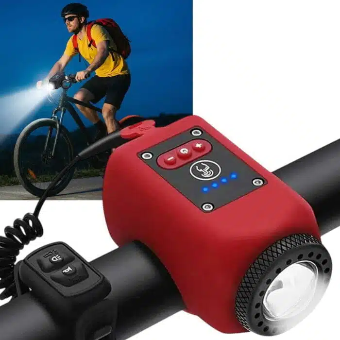 Phare Pour Vélo Avec Klaxon Rechargeable