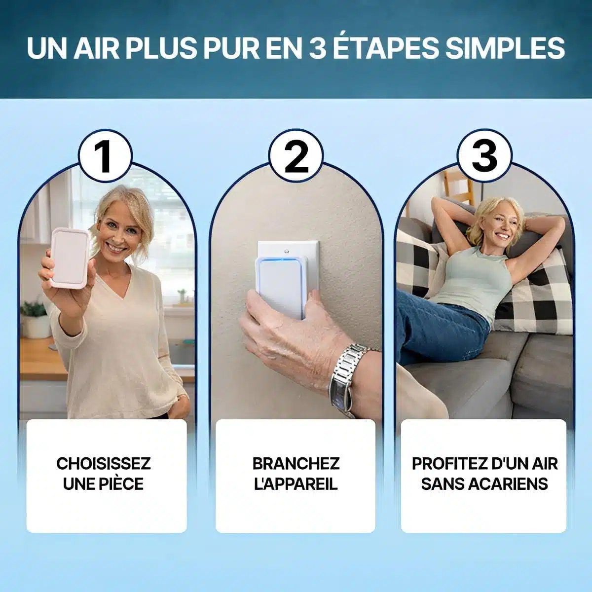 Purificateur D'Air Ioniseur Portable Sans Filtre