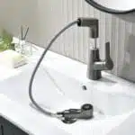 Robinet De Salle De Bain Avec Douchette Rotatif Et Rétractable
