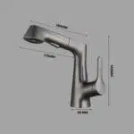 Robinet De Salle De Bain Avec Douchette Rotatif Et Rétractable