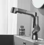 Robinet De Salle De Bain Avec Douchette Rotatif Et Rétractable