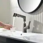 Robinet De Salle De Bain Avec Douchette Rotatif Et Rétractable
