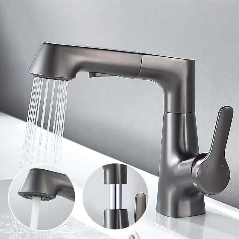 Robinet De Salle De Bain Avec Douchette Rotatif Et Rétractable Robinet De Salle De Bain Avec Douchette Rotatif Et Rétractable