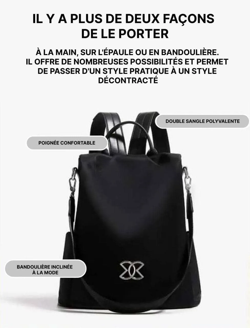 Sac à Dos Antivol Femme Élégant