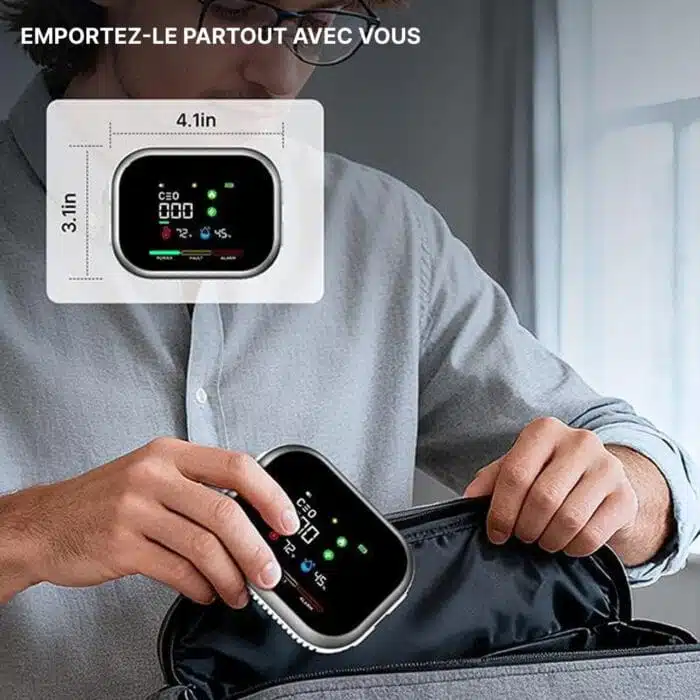 Détecteur De Monoxyde De Carbone Avec Alarme Écran LCD Température Et Humidité