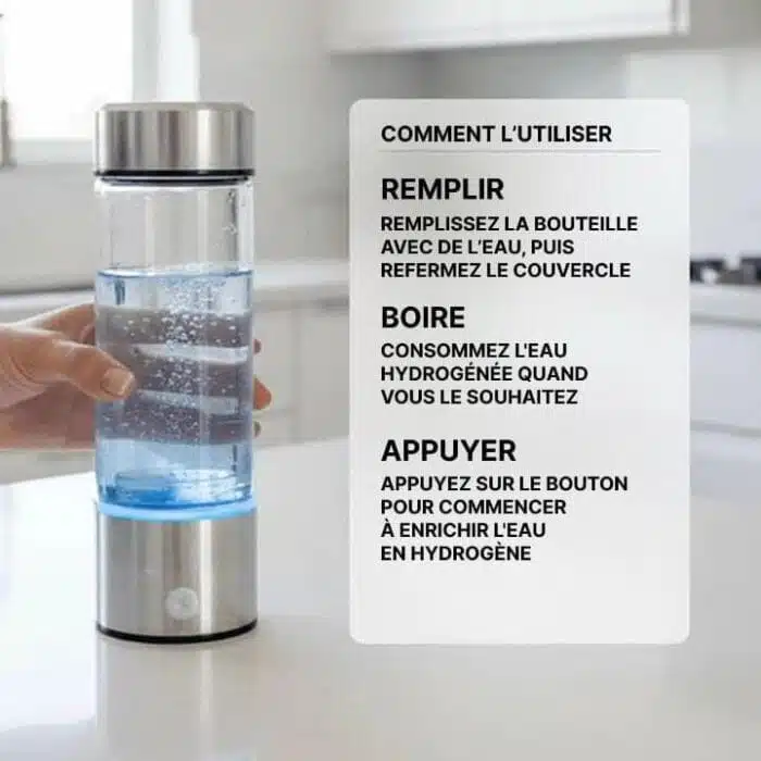 Bouteille Eau Hydrogénée Rechargeable