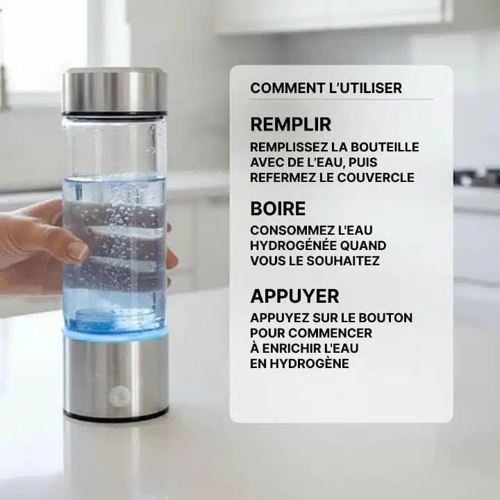 Bouteille Eau Hydrogénée Rechargeable