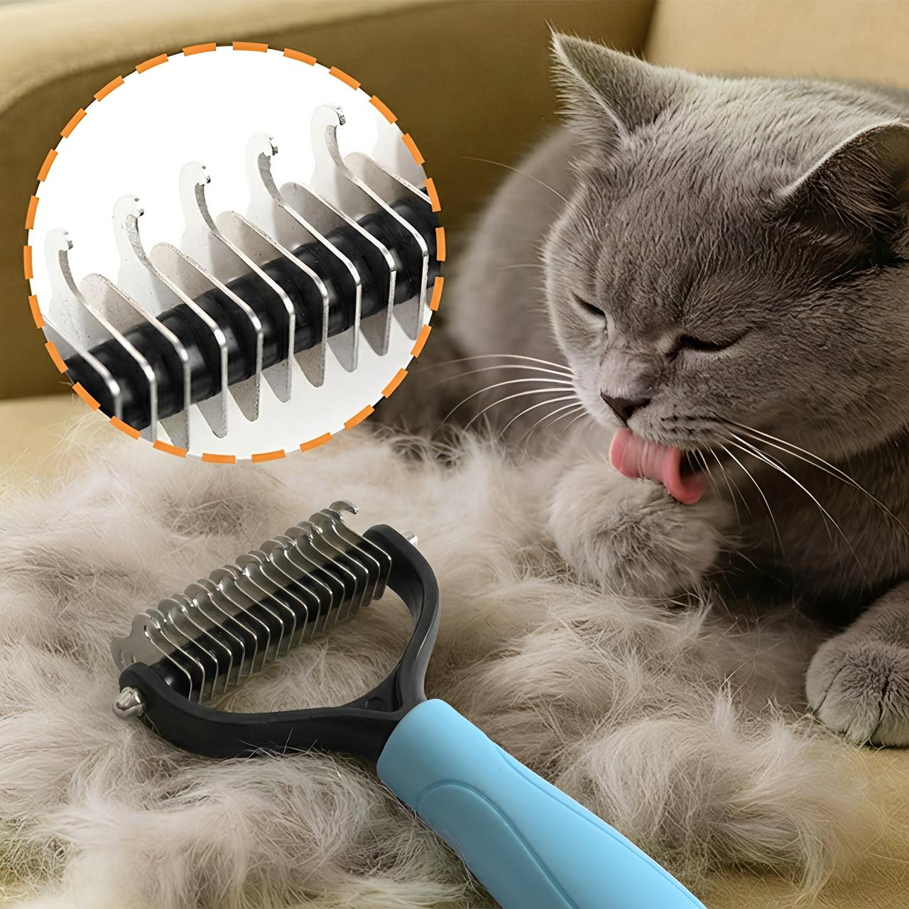 Brosse Pour Chat Et Chien Poils Longs - Peigne Anti-Poils