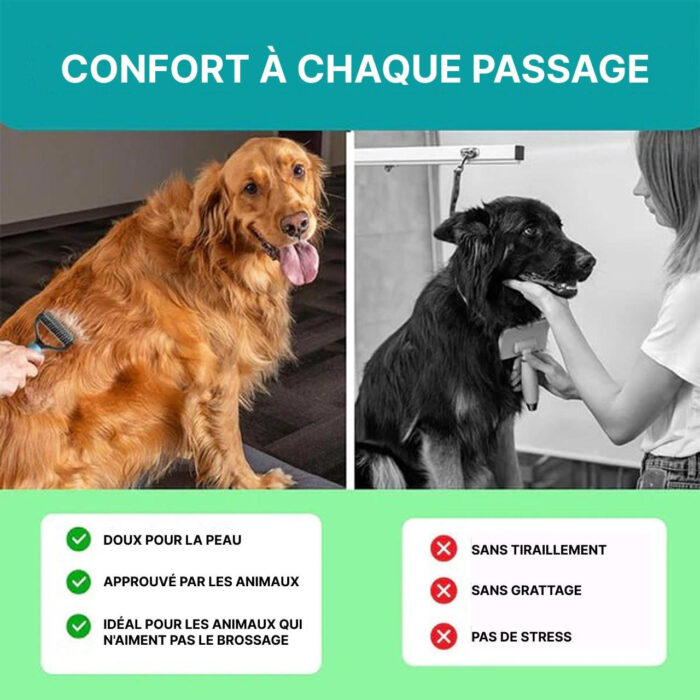 Brosse Pour Chat Et Chien Poils Longs - Peigne Anti-Poils